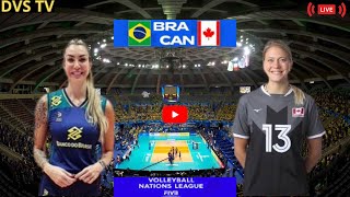 BRASIL X CANADÁ AO VIVO LIGA DAS NAÇÕES VÔLEI FEMININO [upl. by Sigmund452]