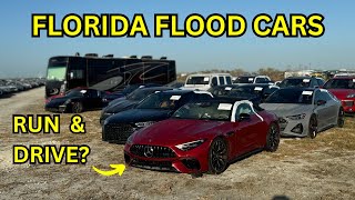 Mike Checks Out Hurricane Flooded Cars Boats and RVs Florida IAA [upl. by Ocirnor624]