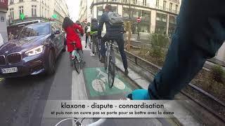 Vélo à Paris  compilation incivilités constatées à Paris à vélo [upl. by Ranie]