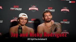 Jay and Nicky Rodriguez hold joint postmatch interview after Fight Pass Invitational 6 [upl. by Vinn]