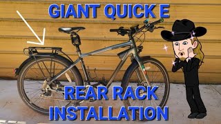 Giant Bicycles Metro E Rear Rack Installation for Bike Panniers due to Gas Prices [upl. by Rasure]