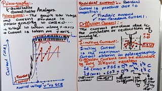 Polarography  Polarogram explaintion in polarography  shape of Polarogram [upl. by Gensler]