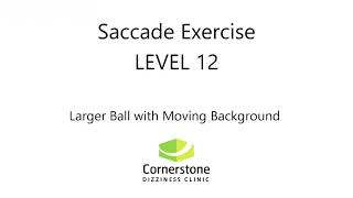 Vestibular amp Concussion Exercise  Saccade Level 12 [upl. by Nylloh615]