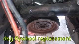 How to Remove and replace transmission DSG DFM dual mass flywheel remove and replace R amp R TDI vw [upl. by Nomit816]