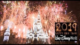 New Years Eve Fireworks Walt Disney World 2019  Magic Kingdom Fantasy In The Sky Full Show [upl. by Lyford]