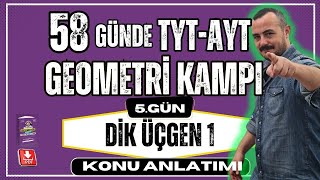 Dik Üçgen Konu Anlatımı 1  58 Günde TYT AYT Geometri Kampı  Pisagor Bağıntısı [upl. by Yrroc479]