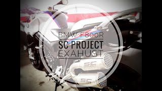 BMW F800R  SC PROJECT CRT BRUTAL EXHAUST SOUND [upl. by Ule]