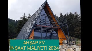 Ahşap ev yapımı 12 Güncel inşaat maliyetleri 2024 Bahçe kapısını tamamladık A Frame House [upl. by Acisej]