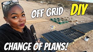 DEVELOPING OUR RAW LAND OFF GRID BUILDING STRUCTURES USING FREE PALLETS VEGAS VLOG [upl. by Nospmis295]