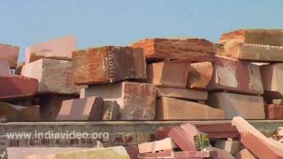 Red Sandstone Factory Rajasthan [upl. by Wobniar]