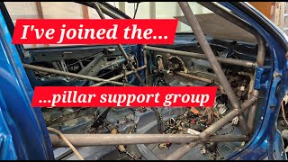 Build Your Own Roll Cage Part 10  Pillar Bars  Worlds Cheapest Race Car Part 16 [upl. by Jerome314]