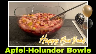 ApfelHolunder Bowle Rezept  frohes neues Jahr wünschen eure Selbermacher ☺️ [upl. by Connel]