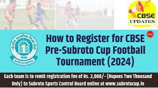 CBSE Pre Subroto Cup Football Tournament 2024 [upl. by Leboff515]