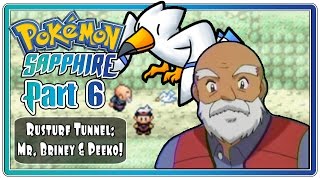 Pokemon Sapphire Part 6  Rusturf Tunnel  Rescuing Mr Briney and Peeko [upl. by Bernice]