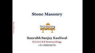 Stone Masonry [upl. by Sosthena]