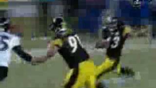 SAMOAN SUPERMAN TROY POLAMALU GAME WINNING INTERCEPTION 2009 [upl. by Maggy]