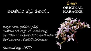 Pembara Madhu Mage  පෙම්බර මධූ මගේ KARAOKE Victor RathnayakaKarunarathna AbeysekaraPLA Somapala [upl. by Ariait362]