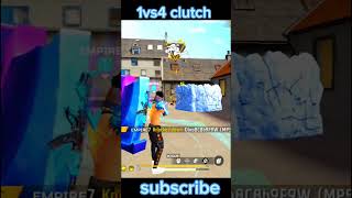 😱 ever best 1vs4 clutch 💯  FREE FIRE EDIT 🔥 viral shorts freefire editing ladygaga b2k 🔥 [upl. by Lleinnad68]