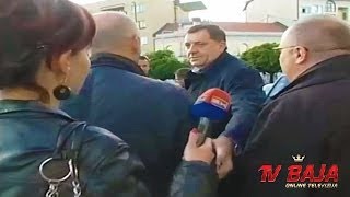 PRIMITIVIZAM I BEZOBRAZLUK  Glavni Baja usred kataklizme nasrće na novinarku BN TV 1752014 [upl. by Paz]