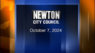 Newton City Council  October 7 2024 [upl. by Nyrraf93]