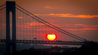 Sunset ASMR Meditation Music  Verrazzano Bridge  BAY RIDGE 070113  Brooklyn NYC [upl. by Llednik418]