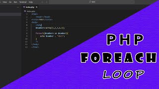 PHP  Foreach Loop [upl. by Alokin775]