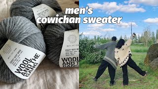 mens cowichan sweater│남자 코위찬 뜨개로그 사이즈 늘리기 🥯 [upl. by Crosby]