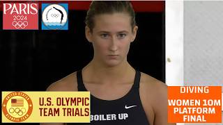 Womens 10M Platform Final  Full Replays  2024 USA Diving Olympic Trials parisolympics2024 [upl. by Nosahc]