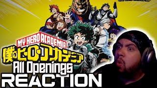 THIS LOOKS FUN My Hero Academia All Openings FIRST TIME Reaction [upl. by Aidnis290]