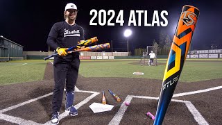 Hitting with the 2024 LOUISVILLE SLUGGER ATLAS  BBCOR Baseball Bat Review [upl. by Ruby]