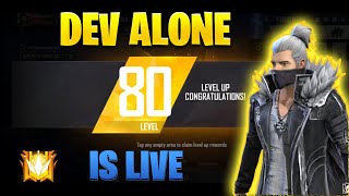 ONEHAND GAMEPLAY  FREE FIRE LIVE  DEV ALONE IS BACK  Garena Free Fire [upl. by Areht404]