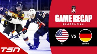 USA vs Germany  2023 World Juniors Highlights [upl. by Orfield]