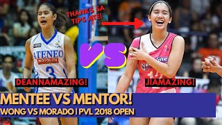 MENTOR VS MENTEE Jia Morado vs Deanna Wong  PVL 2018 Open Highlights [upl. by Ted]