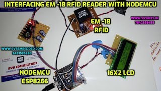 NodeMCU  Interfacing EM 18 RFID Reader with ESP8266 [upl. by Rayner]