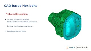 SimLab  CAD based Hex Bolts [upl. by Llewsor723]