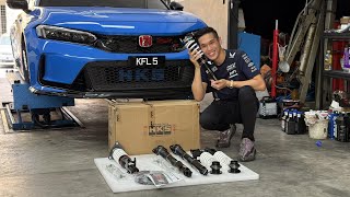 VLOG Honda Civic Type R FL5 Upgrade HKS Hiper Max R Coilover Adjustable Suspension In Malaysia [upl. by Annavaj981]