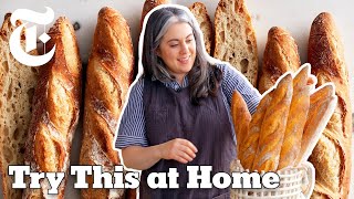 Make Beautiful Baguettes With Claire Saffitz  Try This at Home  NYT Cooking [upl. by Welby]