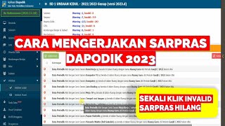 CARA MENGERJAKAN SARPRAS DAPODIK 2023 [upl. by Rudelson]