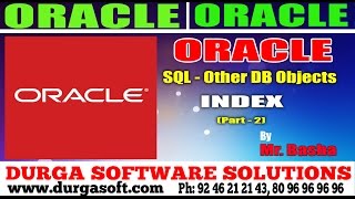 Oracle Tutorial  OracleSql Other DB Objets Index Part2 by basha [upl. by Durware]