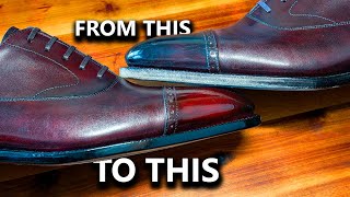 How To RESTORE amp MAINTAIN Dress Shoe Sole Edges Complete Guide [upl. by Sokil]