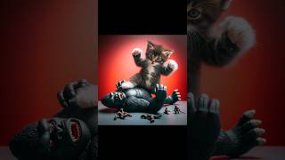 After King Kong abused the kitten the kitten now attacked King Kong severely cats cattoon cute [upl. by Miculek341]