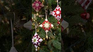 Create a beautiful ornament with your favorite ribbons quilting diyornaments [upl. by Vallery]