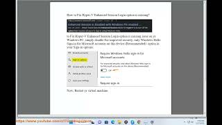 Fix HyperV Enhanced Session Login option is missing on Windows [upl. by Selemas]