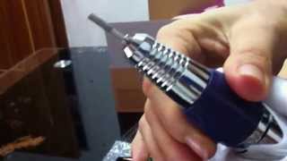 How to insert the bit to the handpiece of Bellehome Purple Electric Nail Drill [upl. by Corel]