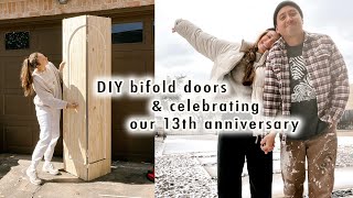 DIY bifold doors  celebrating our 13th anniversary  XO MaCenna Vlogs [upl. by Gass]