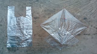 How to make Plastic Bag Kite  Guddu Patang banane ka tarika  New Experiment 🪁 [upl. by Gardel]