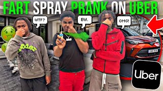 FART SPRAY PRANK ON UBER HE KICKED US OUT WE WALKED HOME [upl. by Madalyn]