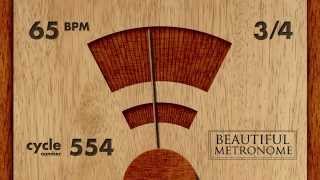 65 BPM 34 Wood Metronome HD [upl. by Scarlet]