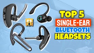 Best Single Ear Bluetooth Headset In 2024  Top 5 Bluetooth Headsets Review [upl. by Pronty]