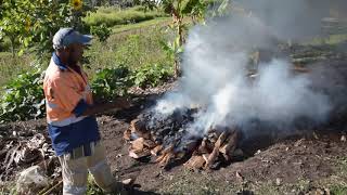 Enjoying a mumu a traditional meal in Papua New Guinea [upl. by Ailla]